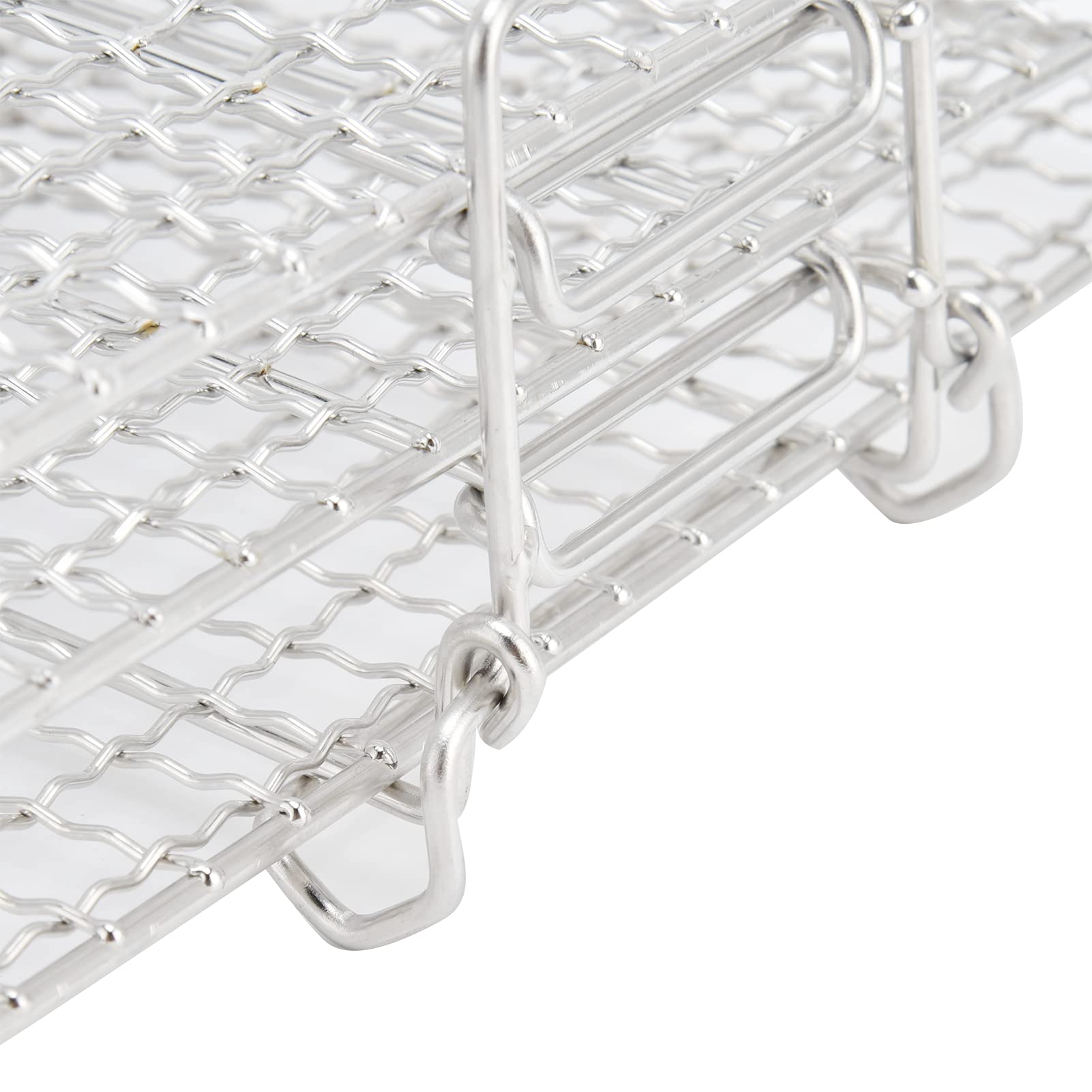 Alvinlite 3-Tier Stainless Steel Dehydrator Stand for Air Fryer - Stackable Cooling Rack Set for Baking, Roasting & Cooking | Perfect for Meal Prep, Healthy Snacks & Dehydrating Fruits