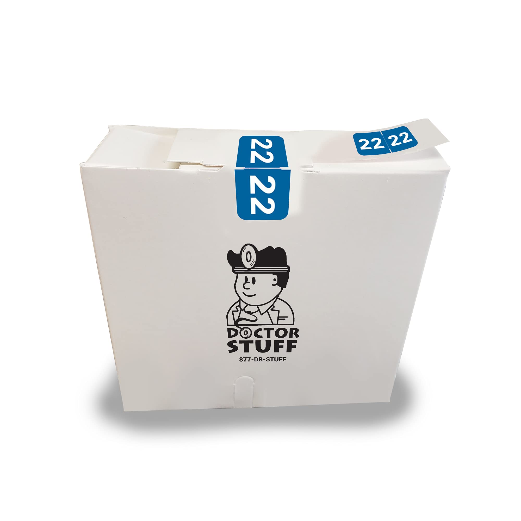 Doctor Stuff - 2022 Year Labels, Compatible with Tabbies 70200 Series, Blue End Tab File Folder Stickers, 500/Roll (3/4