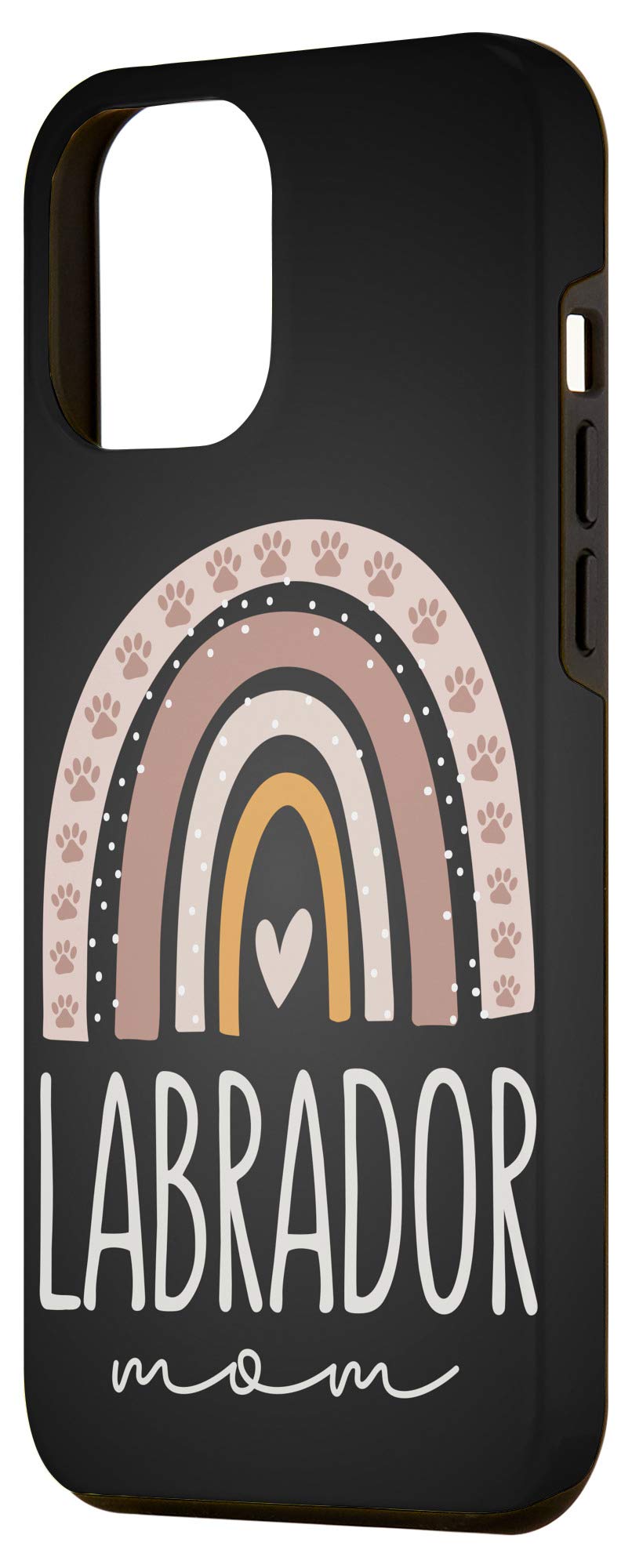 iPhone 12 Pro Max Case - Cute Labrador Mom Design with Rainbow Paws | Perfect Gift for Dog Lovers | Durable Protective Cover for Everyday Use & Special Occasions