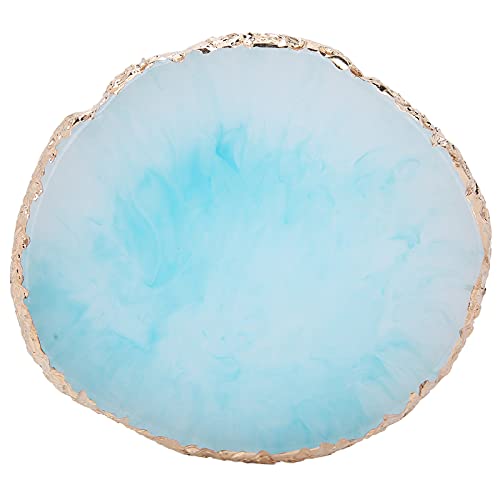Premium Resin Nail Polish Mixing Palette - Blue Nail Art Pigment Blending Plate for Manicure & Makeup - DIY Nail Color Practice Board for Professional & Home Salon Use