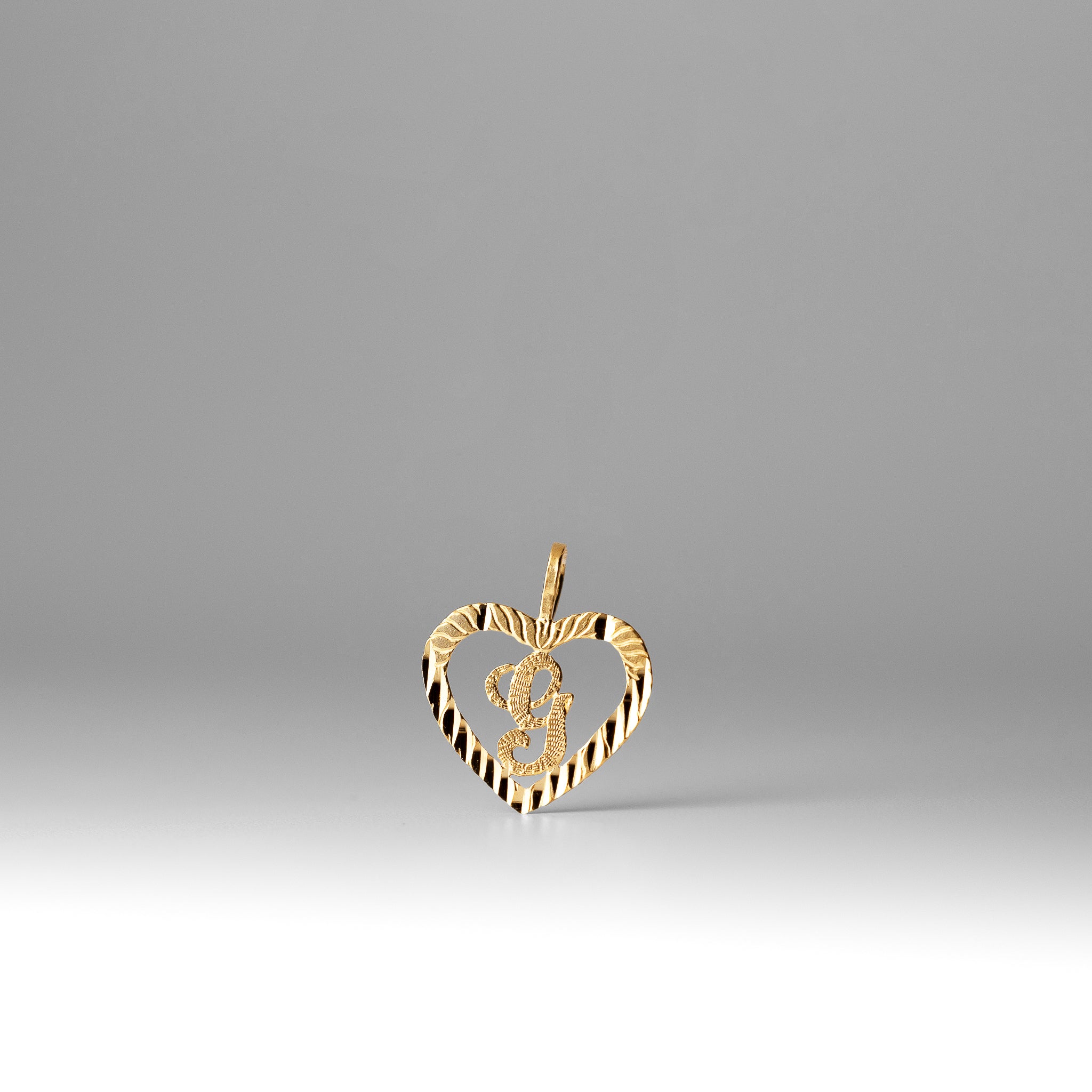 Gold Heart Shaped Letter G Pendant Necklace - A to Z Initial Pendants for Women | Perfect Gift for Birthday, Anniversary & Valentine's Day