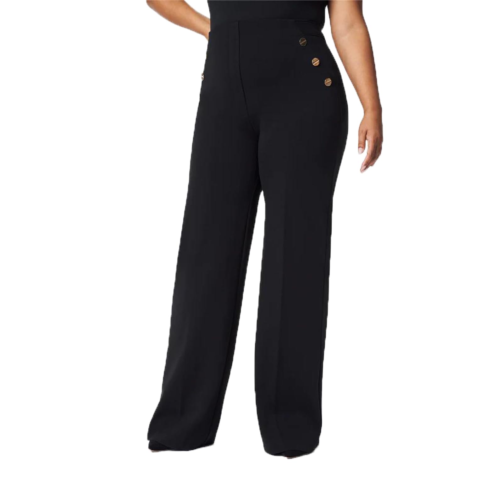 Freelady High Waisted Tummy Control Wide Leg Dress Pants for Women - Office Work Pants, Straight Leg Professional Pants for Business Casual & Formal Occasions