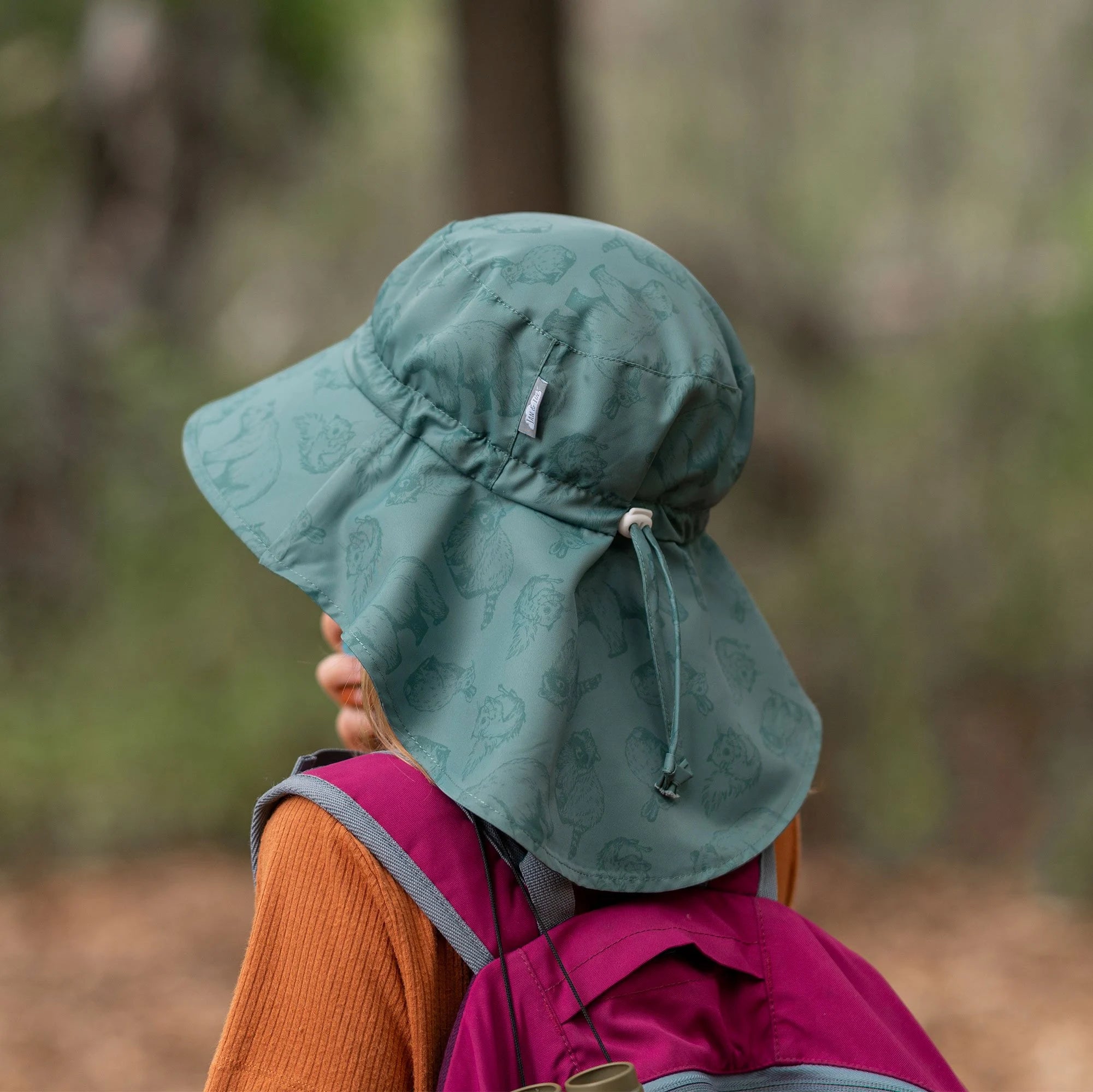 Jan & Jul Forest Friends Aqua Dry Adventure Hat - Waterproof Sun Hat for Kids Outdoor Activities, Hiking, Beach & Pool Play