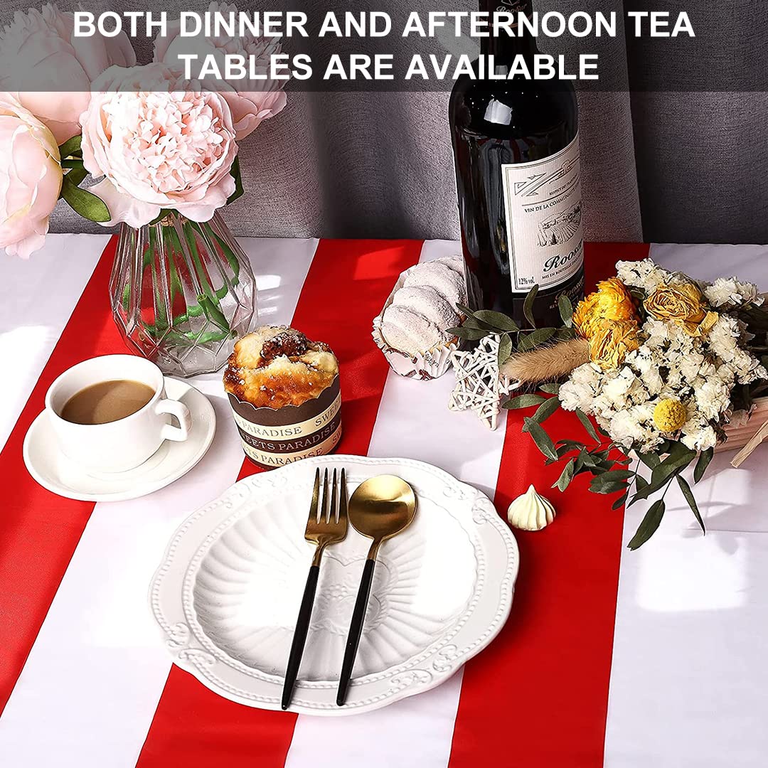 Red Striped Plastic Tablecloth 108