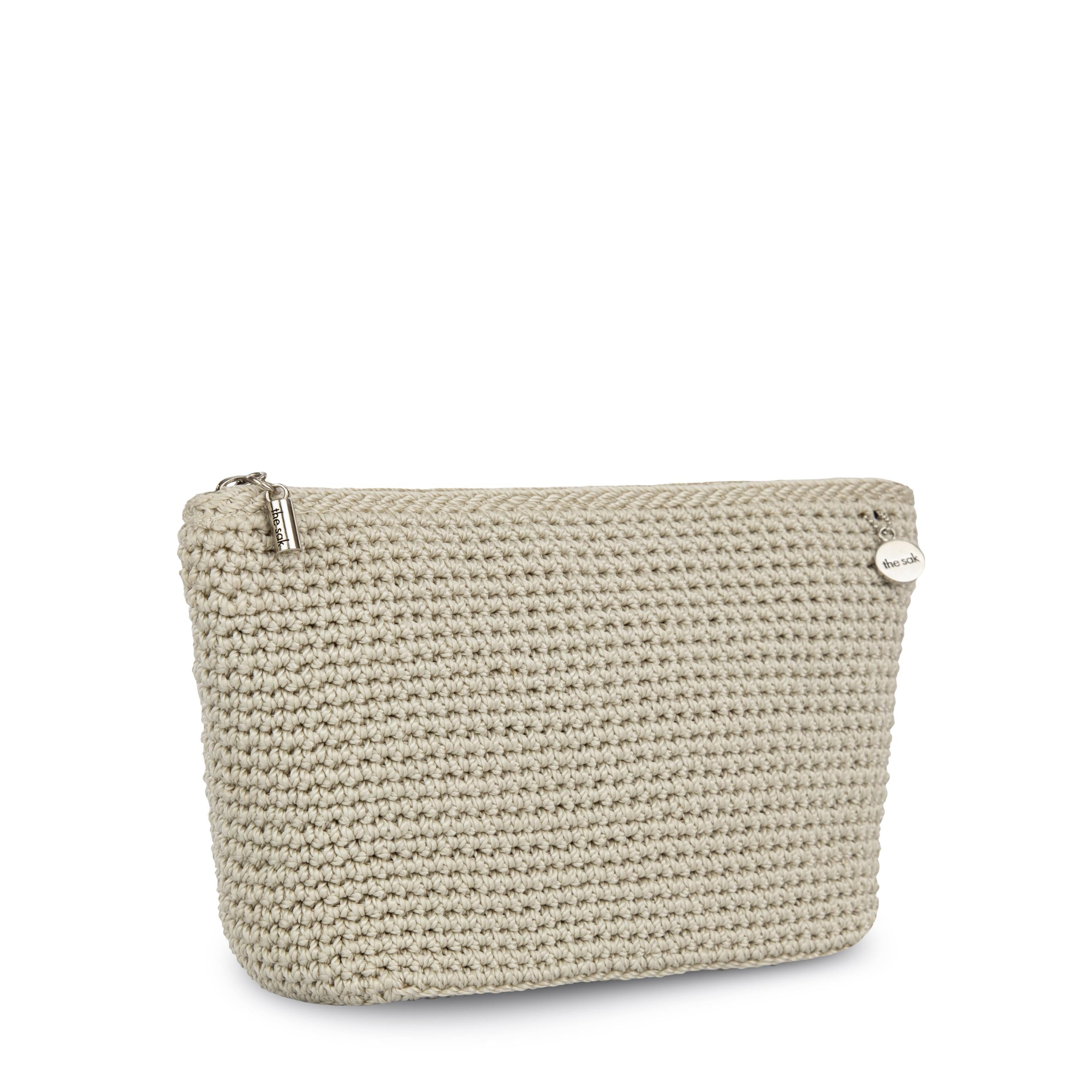 Handmade Crochet Essential Pouch - Natural Cotton Small Bag for Keys, Coins & Jewelry - Perfect for Travel, Gifts & Everyday Use