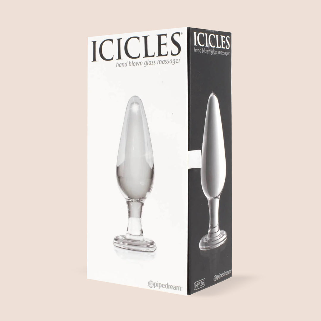 Icicles No. 26 Glass Plug - Premium Handcrafted Glass Jewelry for Body Piercings, Stretching & Unique Style | Perfect for Ear Gauges, Septum Rings & Body Jewelry Lovers