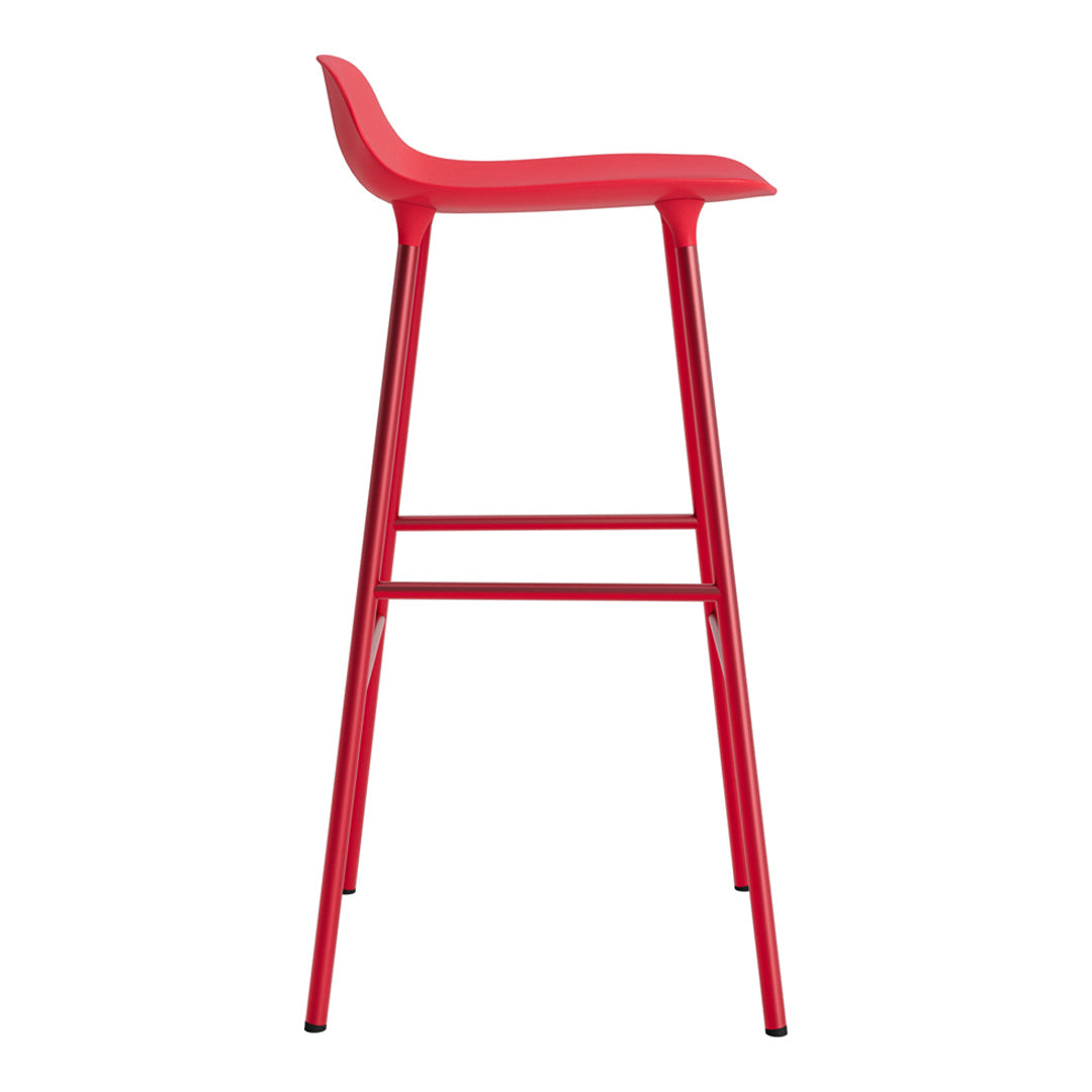 Modern Metal Bar Stools with Form Design - Adjustable Height Counter Stools for Kitchen, Dining & Home Bar - Industrial Style Seating for Restaurants & Cafes