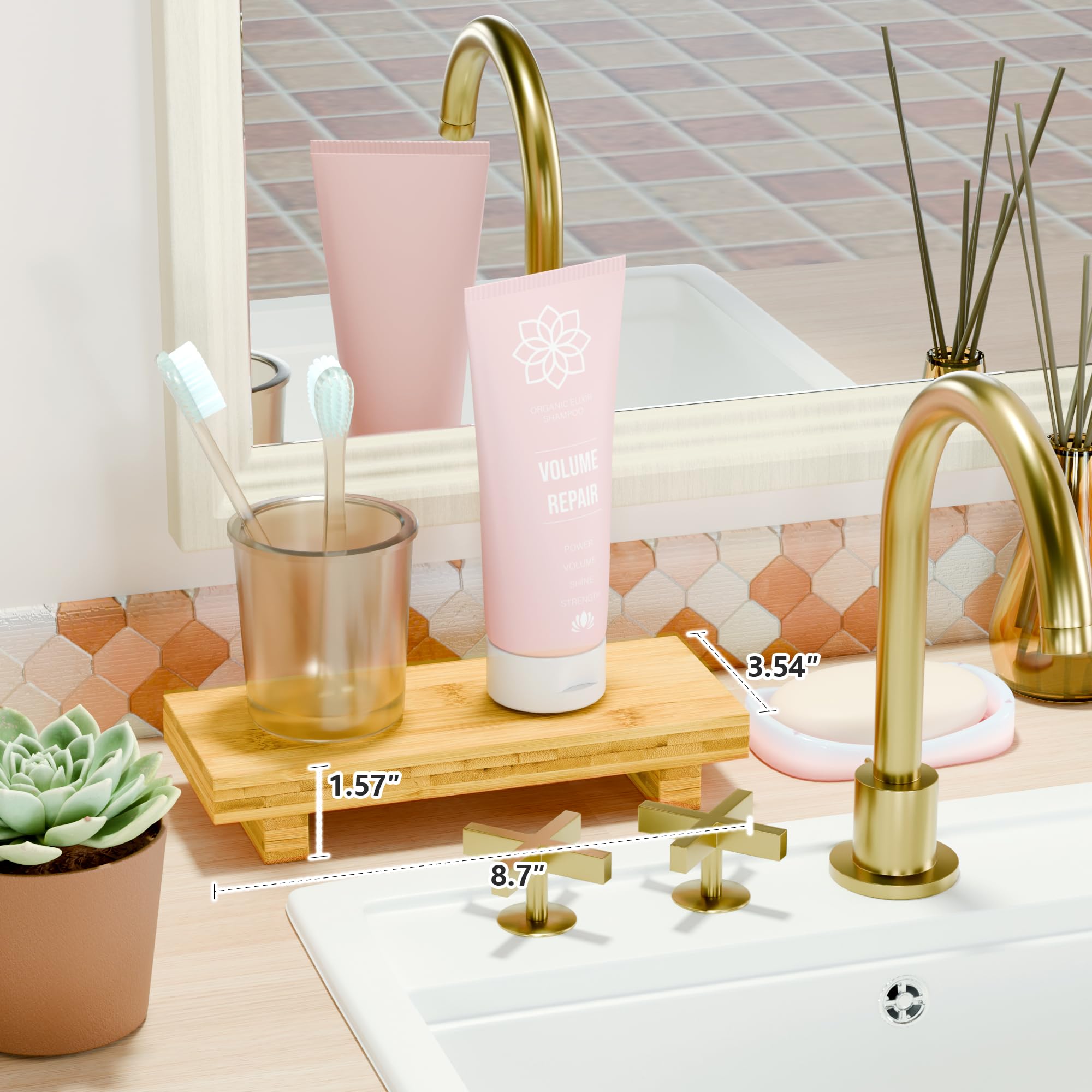Bamboo Soap Tray Holder - 8.7
