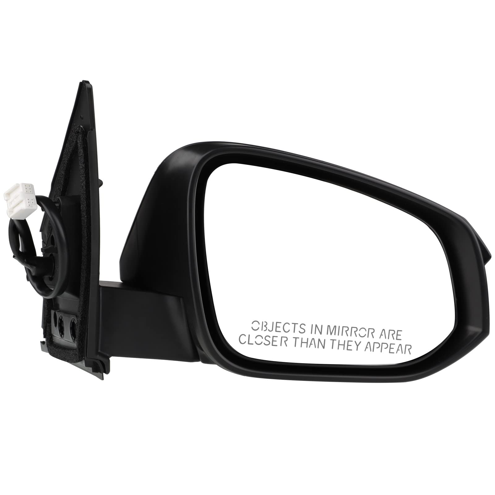 2014 Toyota RAV4 Passenger Side Power Heated Turn Signal Mirror Replacement - Black ABS TO1321310 - Perfect for Parking Safety & Winter Driving