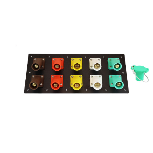 800 Amp Non-Metallic Male Double Set Screw 10 Position CAM Lock Panel - Ideal for Industrial Electrical Panels & Power Distribution Systems