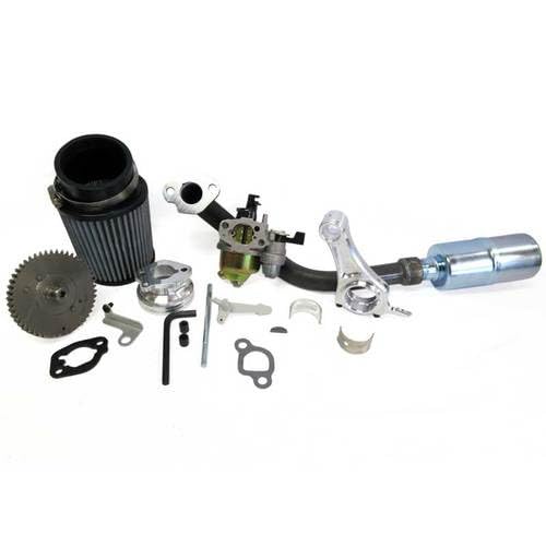 Stage 4 Mini Bike Performance Kit for Hemi Predator 212 - High Flow Air Filter & Exhaust Pipe Upgrade - Perfect for Drift Trike Racing & Off-Road Adventures