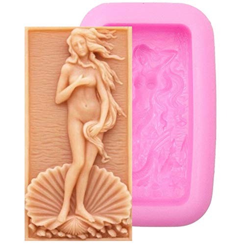 Premium Silicone Soap Molds for DIY Handmade Soap Making - Venus Beauty Craft Art Bathroom Decor, Reusable Soap Making Supplies by YSCEN | Perfect for Home Spa, Bathroom Decor & Gift Making