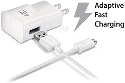 Samsung Galaxy Tab E 8.0 Tablet Fast Charger with Micro USB 2.0 Cable - Dual Voltage Adaptive Charging for 50% Faster Power - Perfect for Home, Office & Travel Use