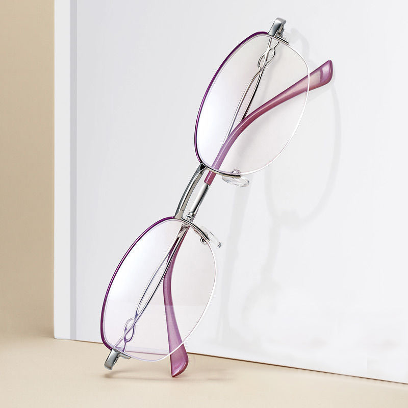 Women's HD Half Frame Folding Anti Blue Light Reading Glasses – Lightweight & Stylish for Computer Work, Reading & Screen Use