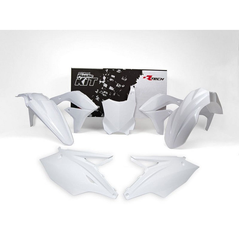 RTECH Plastic Kit with Radiator Shrouds, Side Panels, Front & Rear Fenders, Front Number Plate for KX450F 2016 - Dirt Bike Replacement Parts for Off-Road Racing & Trail Riding