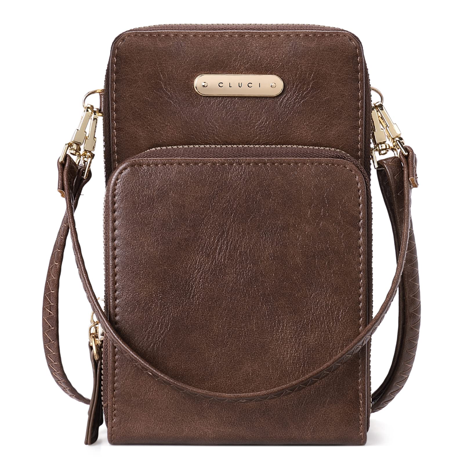 CLUCI Genuine Leather Small Crossbody Bag for Women - Stylish Cellphone Shoulder Purse with Wallet, Perfect for Travel, Vacation & Everyday Use | Mother's Day Gift Idea