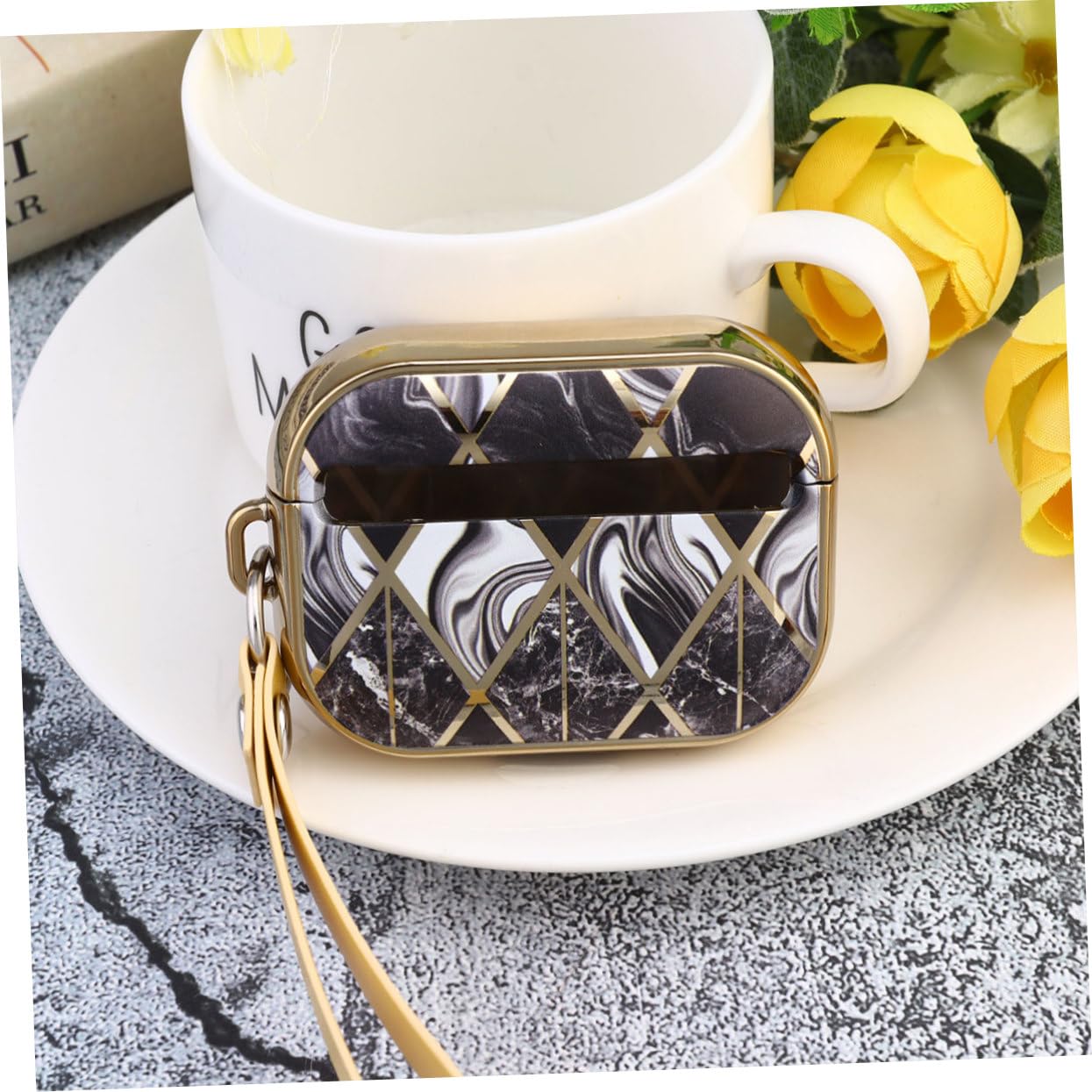 Jojofuny Protective Headset Case - Anti-Fall Electroplated Cover for Earphones & Charging Case | Travel, Gym & Daily Storage Solution
