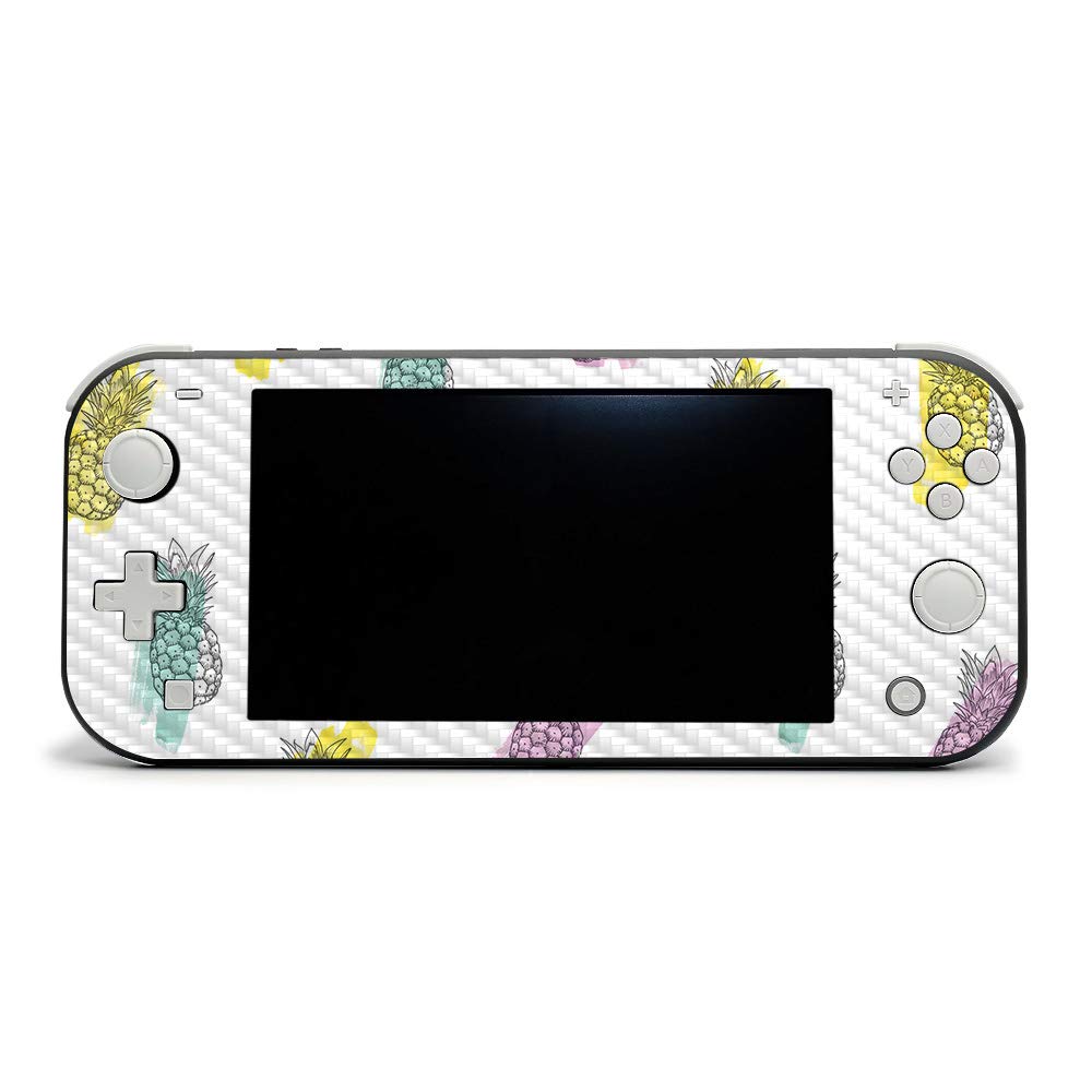 Carbon Fiber Skin for Nintendo Switch Lite - Funky Pineapples Design | Protective & Durable Textured Cover | Easy to Apply & Remove | Made in USA | Perfect for Gaming, Travel & Personalization