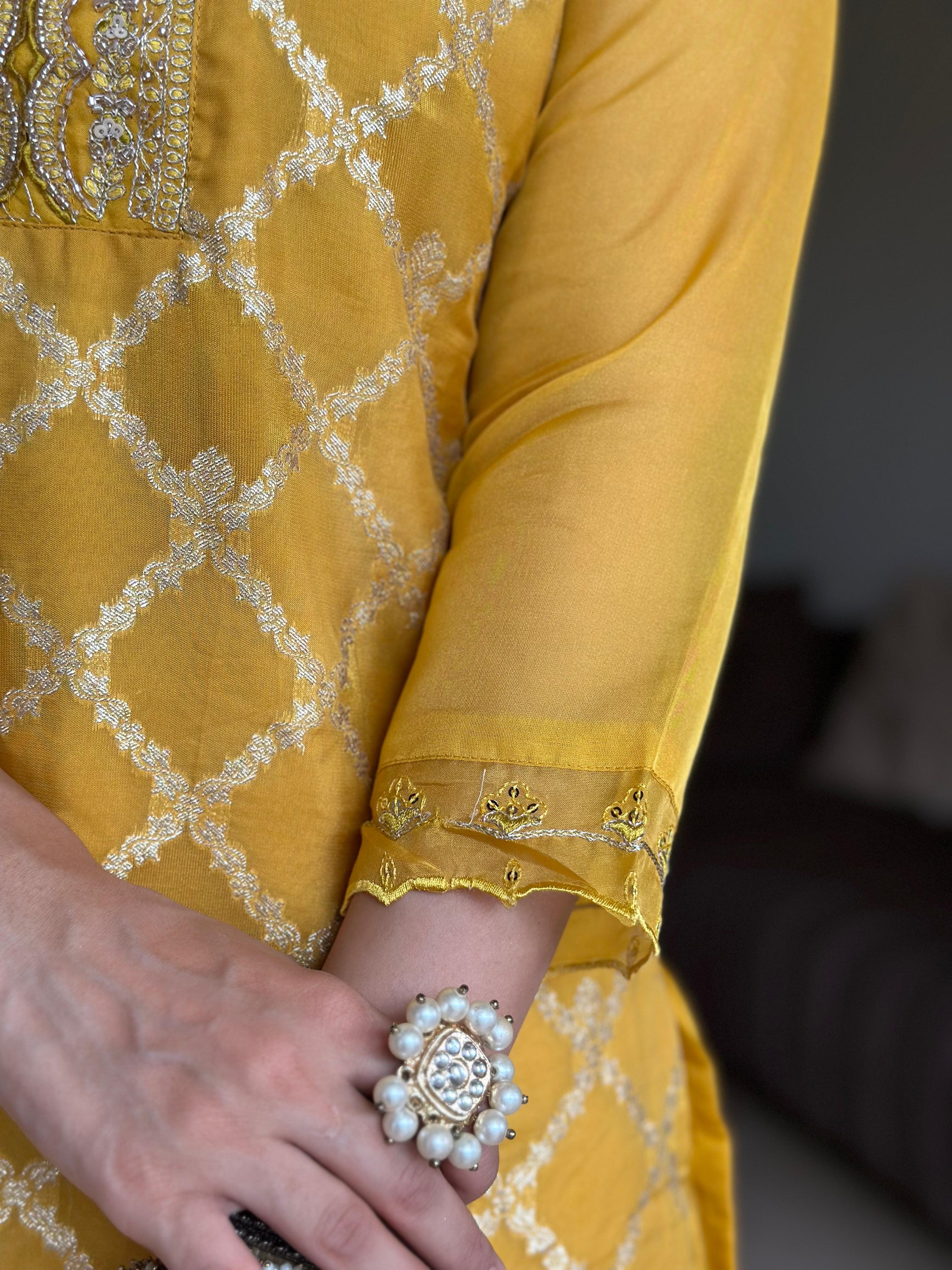 Stylish Bright Yellow Kurta Suit Set for Women | Traditional Indian Ethnic Outfit | Perfect for Festivals, Weddings & Special Occasions