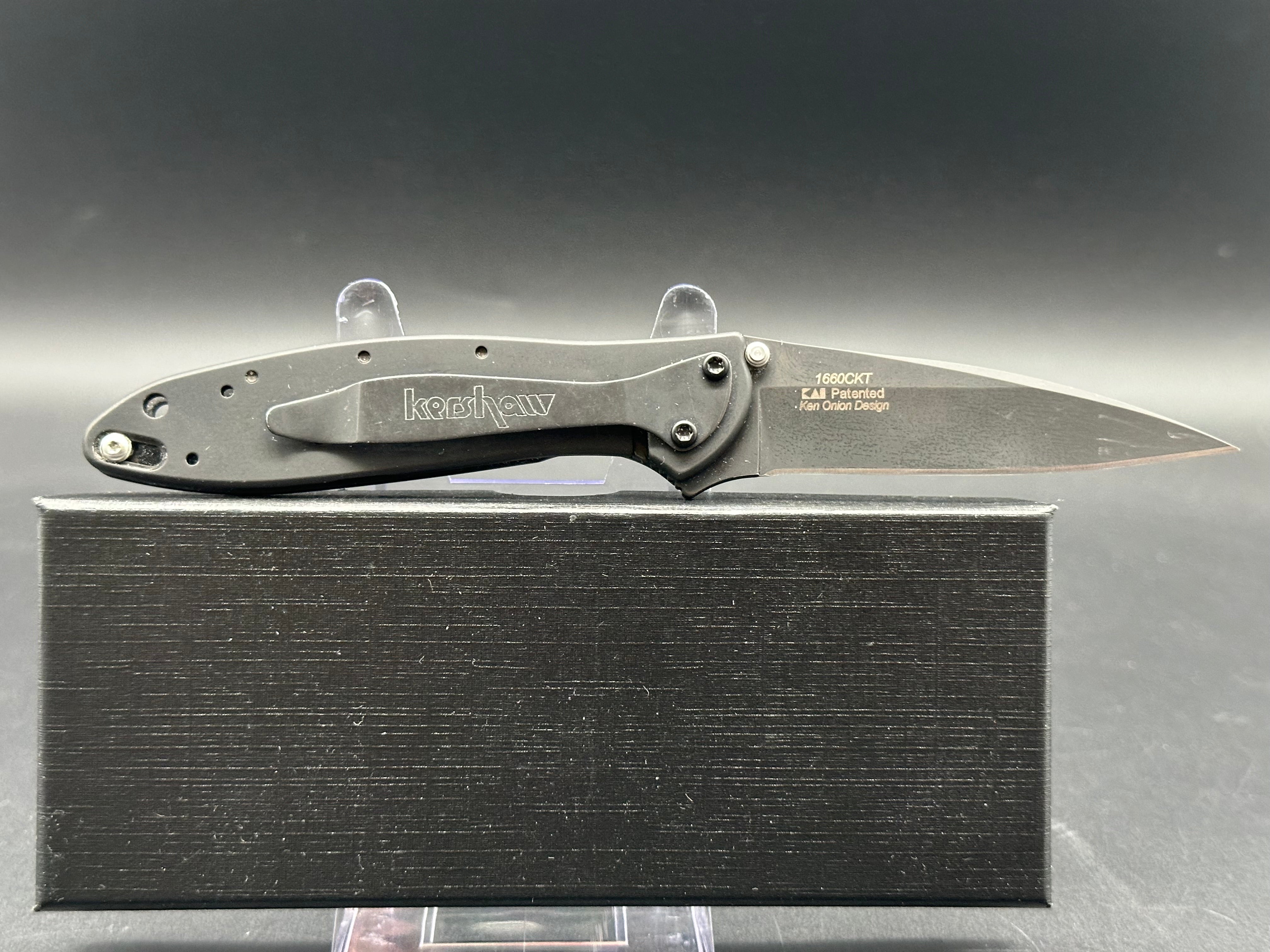 Kershaw Leek Black Aluminum Liner Lock Folding Knife - 3.25