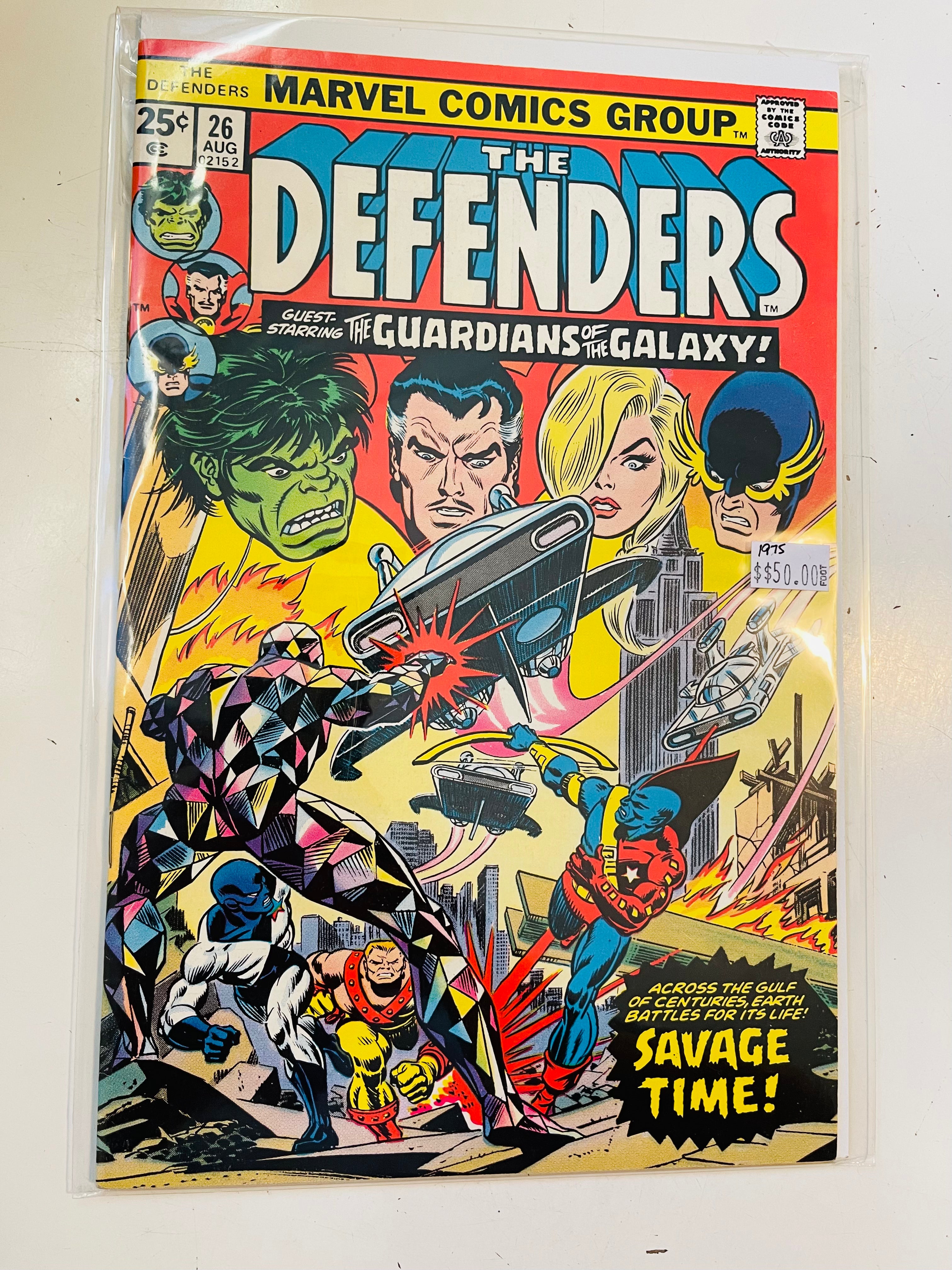 Defenders #26 Comic Book Featuring Guardians of the Galaxy | Rare Marvel Collectible for Superhero Fans & Comic Book Enthusiasts | Perfect for Display, Collection, and Investment