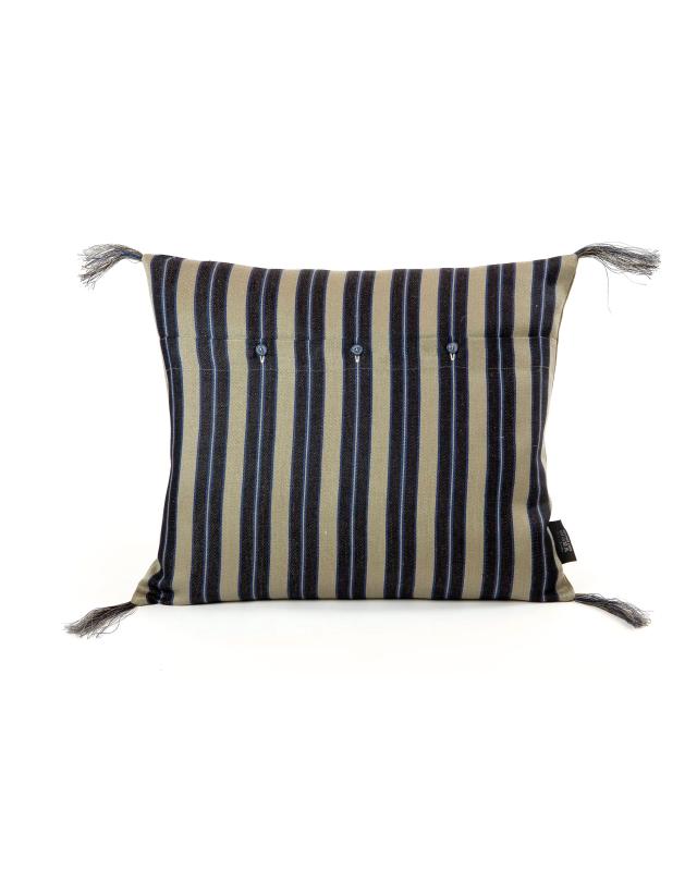 Premium Black Striped Kudde Bolster Pillow - Comfortable Support for Sofa, Bed, and Lounge - Perfect for Home Decor and Relaxation