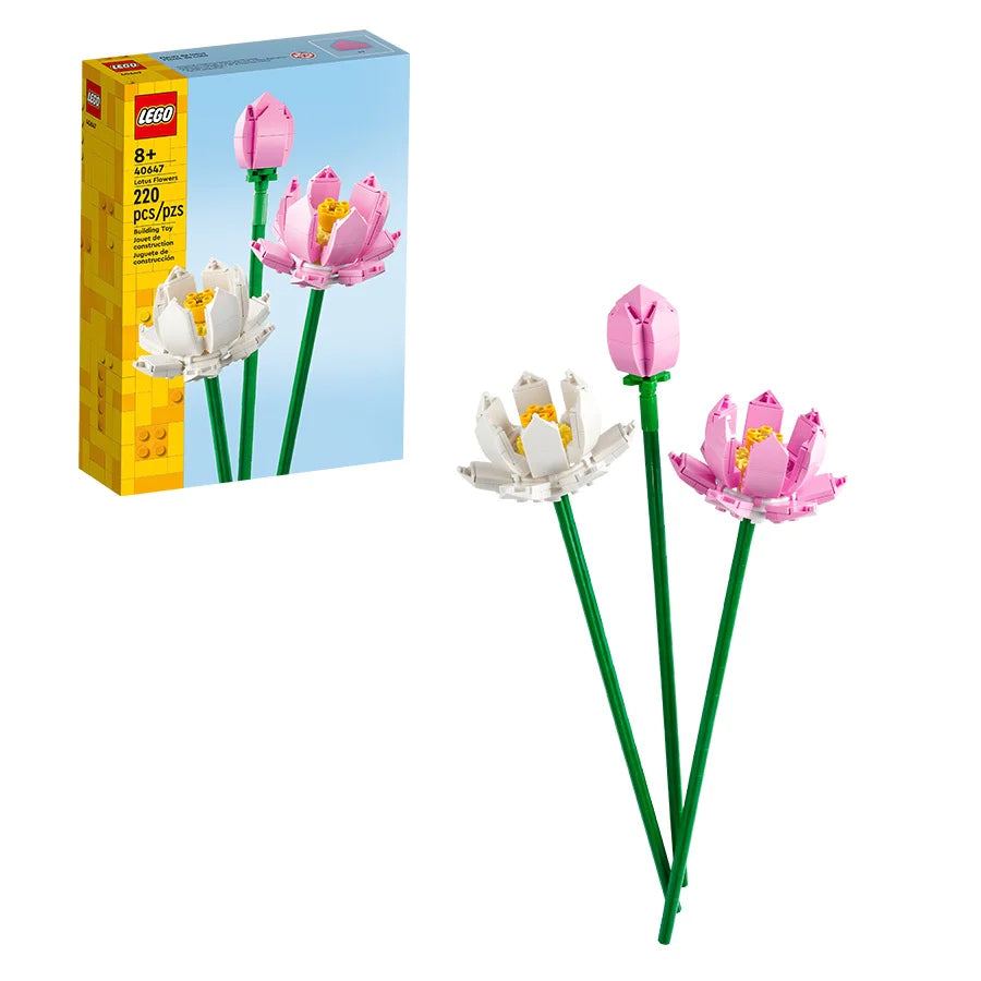LEGO® Icons: Lotus Flowers Building Kit - Creative DIY Flower Model for Home & Office Decoration | Perfect Gift for Adults & Teens | Relaxing Building Experience for Stress Relief & Mindfulness