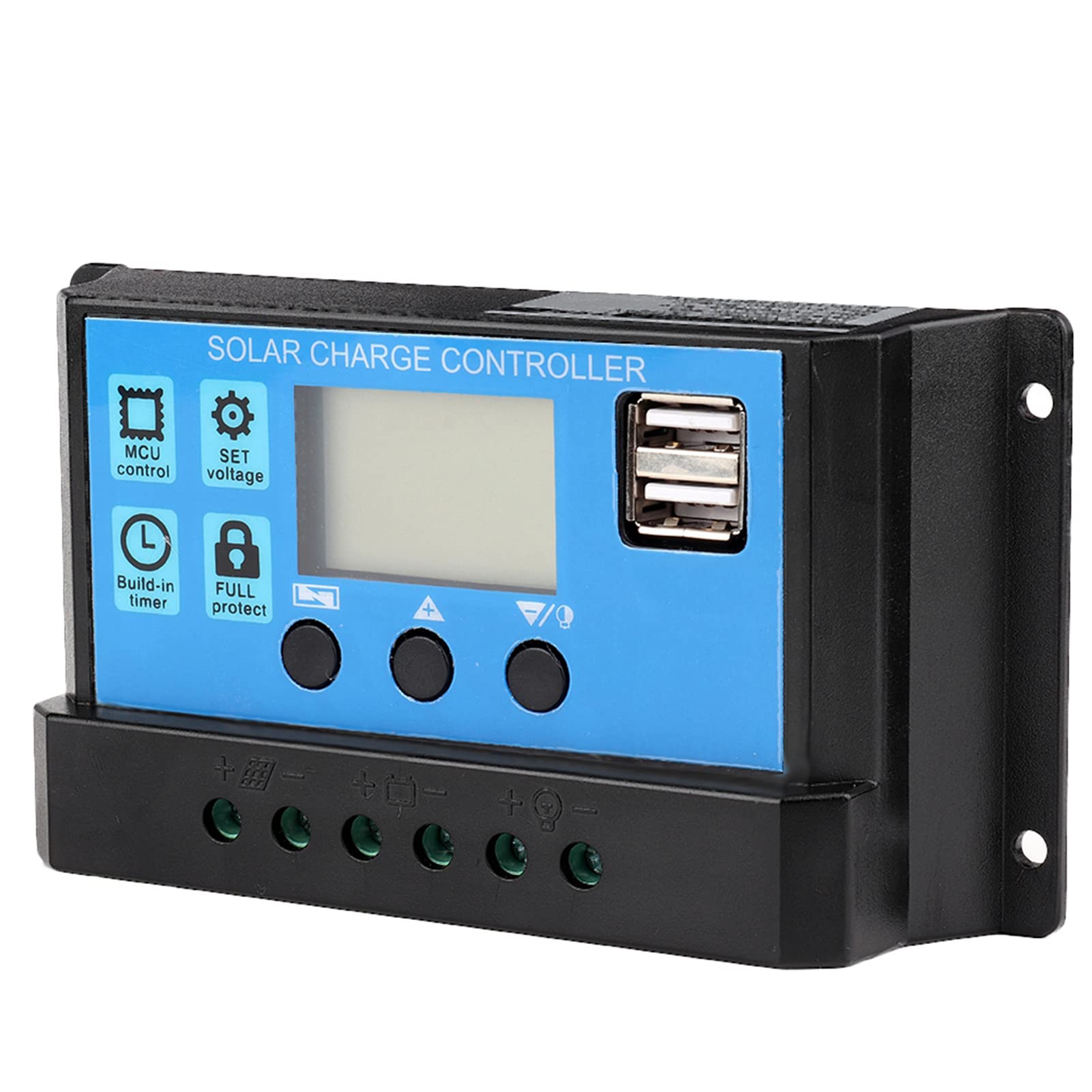 60A/50A/40A/30A/20A/10A 12V/24V Auto PWM Solar Charge Controller for RV, Boat, Off-Grid & Home Solar Systems - Efficient Power Management Solution