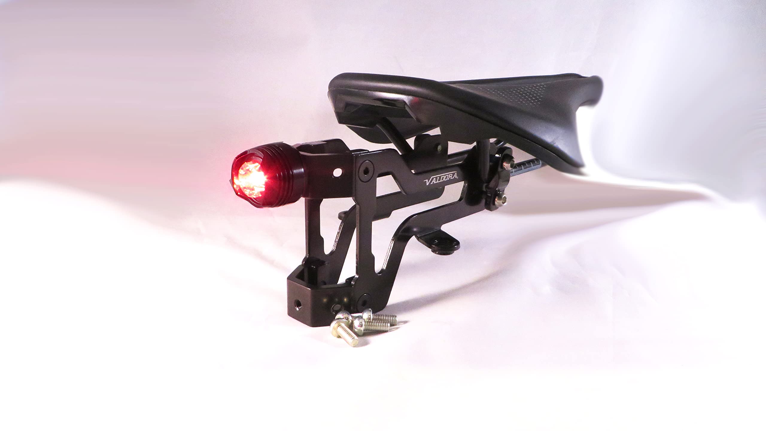 Triathlon Bike Seat Water Bottle Cage Holder with LED Light - Rear Hydration System for Road Bikes & Mountain Bikes - Perfect for Cycling, Racing & Training