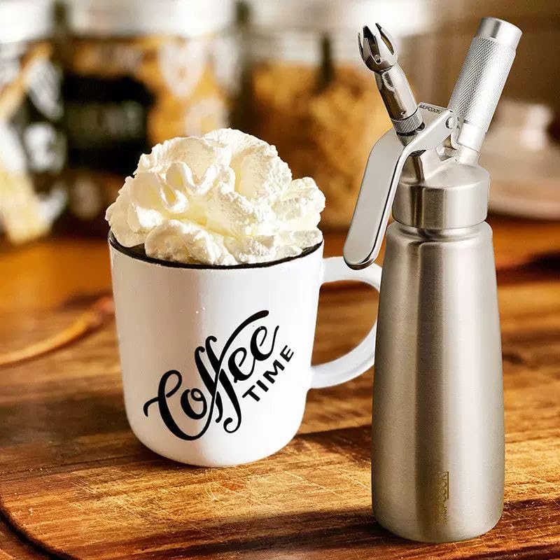 Premium 50 Pack Whipped Cream Chargers (8g N2O Cartridges) - Food Grade Stainless Steel Cream Chargers for Professional & Home Use - Perfect for Desserts, Coffee Toppings & Cocktail Decorations