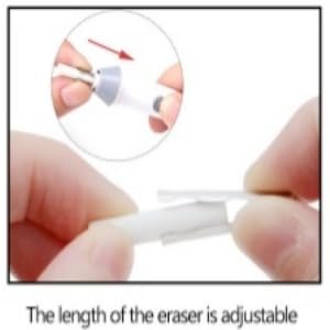 Battery Operated Electric Eraser - Automatic Portable Eraser Pen with 22 Replaceable Rubber Refills for Graphite & Technical Drawing (Black) | Perfect for Artists, Architects & Drafting Professionals