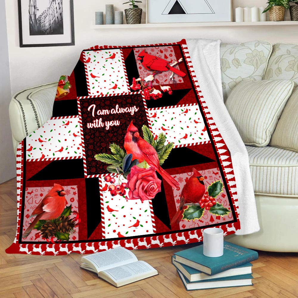 Valentine's Day Cardinals Birds Sherpa Blanket - Super Soft Flannel Fleece Throw Blanket for Bedroom, Couch & Living Room - Warm Cozy Blanket for Winter Nights, Romantic Gifts, Home Decor