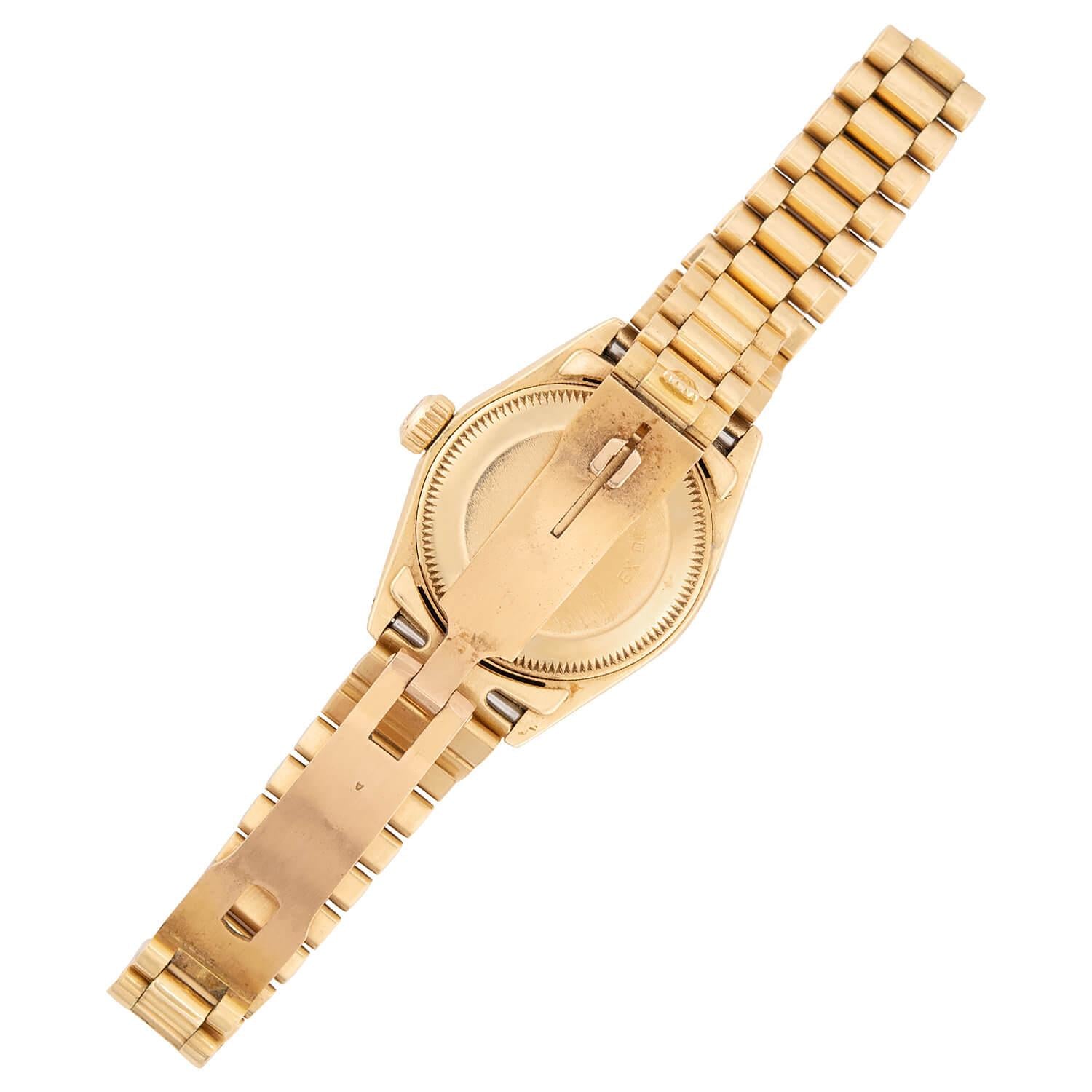 Authentic Rolex Estate 18K Gold Ladies Datejust Watch - Luxury Women's Wristwatch for Special Occasions & Formal Events