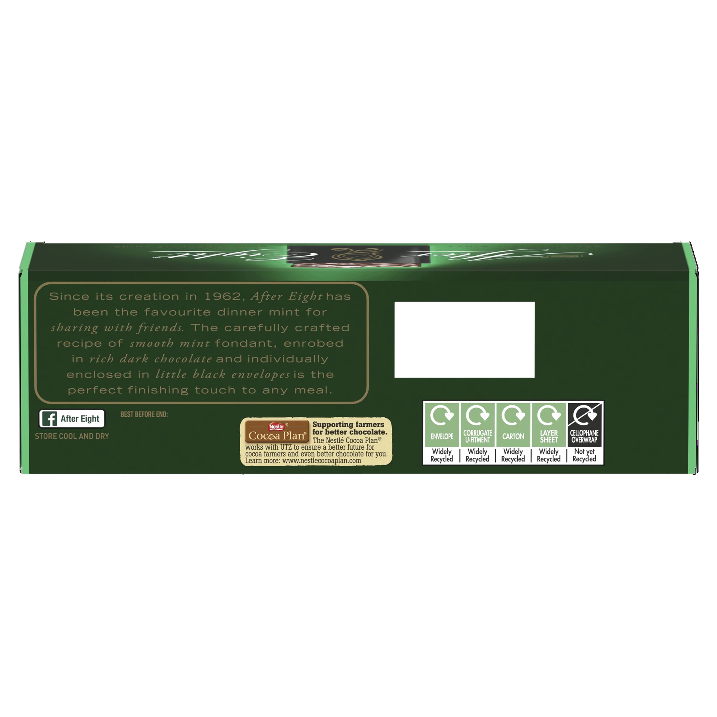 Nestle After Eight Mint Chocolate Thins - 30 Individually Wrapped Mints (300g/10.5oz) | Deluxe After Dinner Treat for Parties, Gifts & Holiday Desserts