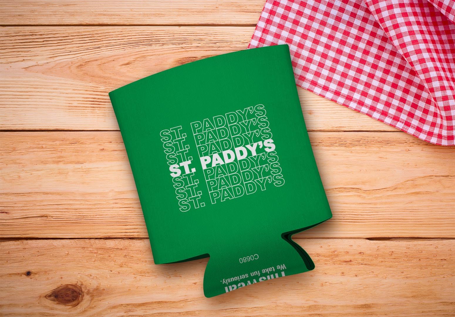 St. Patrick's Day Party Supplies - 48-Pack Drink Can Coolers with Word Art for St. Paddy's Celebrations | Perfect for Irish Themed Parties, Bar Decorations & Festive Gatherings