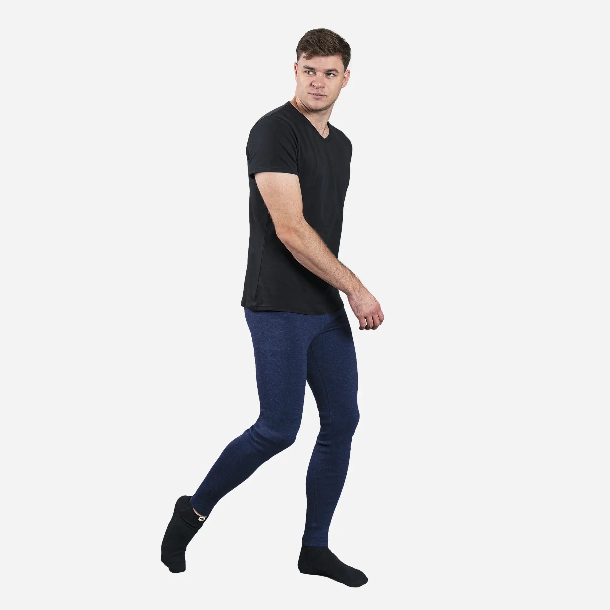 Men's Alpaca Wool Leggings - 420 Midweight Thermal Base Layer for Hiking, Skiing & Winter Outdoor Activities