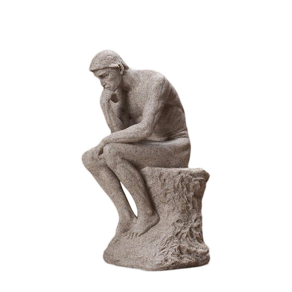 JJSPP Resin Abstract Thinker Sculpture Statue - Modern Home & Office Decor, Bookshelf Display, Desktop Art Collectible for Living Room, Study, or Gift Idea