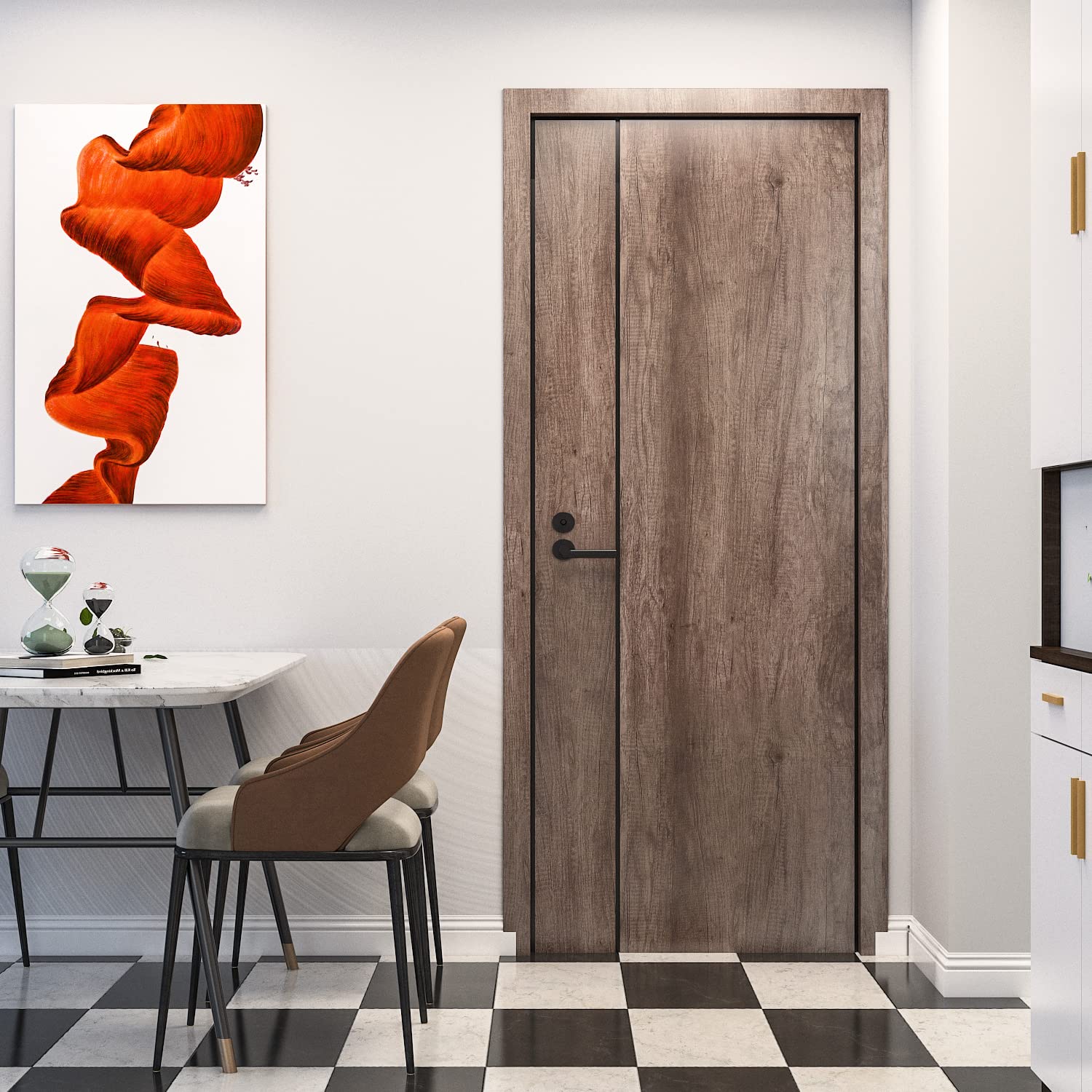 AbaBoorty 85''x15.8'' Classic Gray Oak Wood Peel and Stick Wallpaper - Waterproof Removable Vinyl Contact Paper for Countertops, Cabinets, Shelves - Perfect for Kitchen, Bathroom & Furniture Makeover