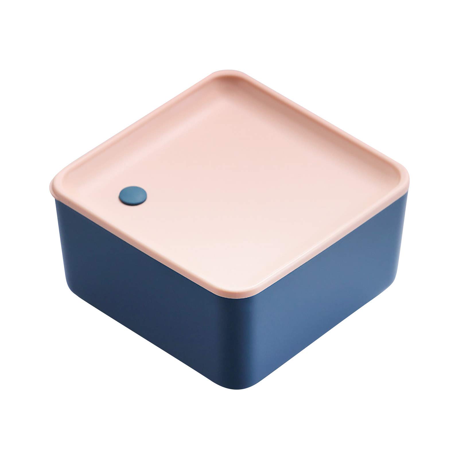 Airtight Plastic Storage Box with Lid for Cosmetics, Food & Household Organizing - Perfect for Makeup, Snacks & Kitchen Accessories (Pink)