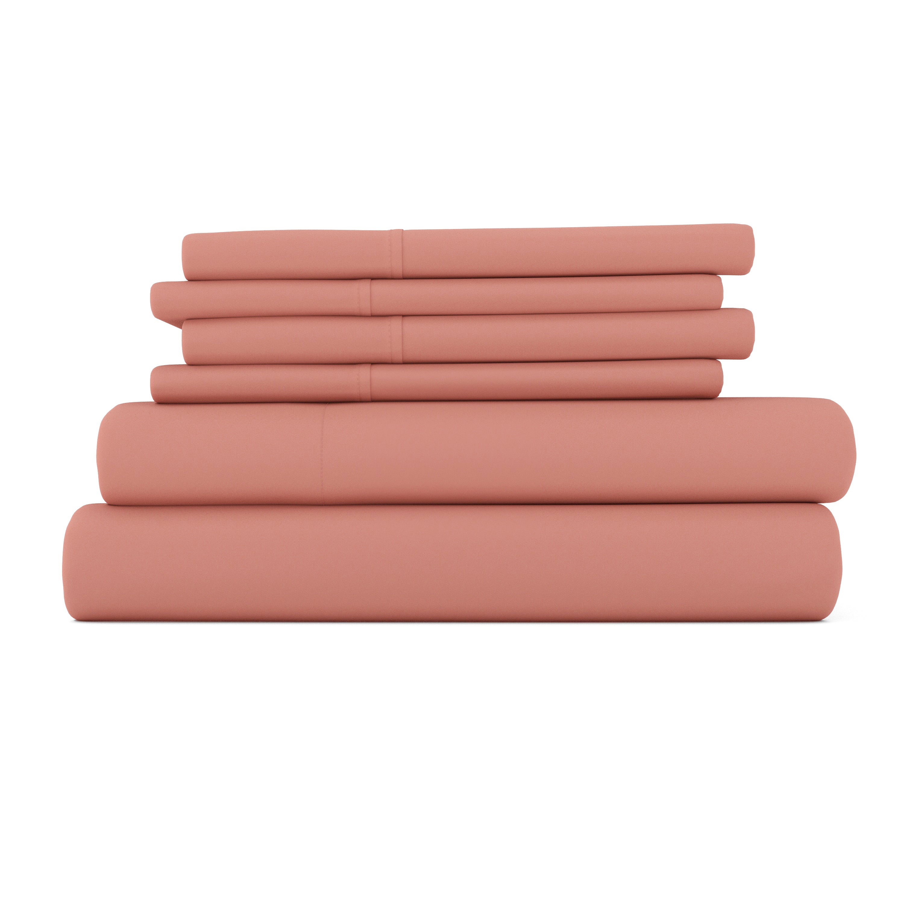 6-Piece Luxury Cotton Bed Sheet Set - Soft & Breathable for Ultimate Comfort - Perfect for Master Bedroom, Guest Room, or Dormitory Use