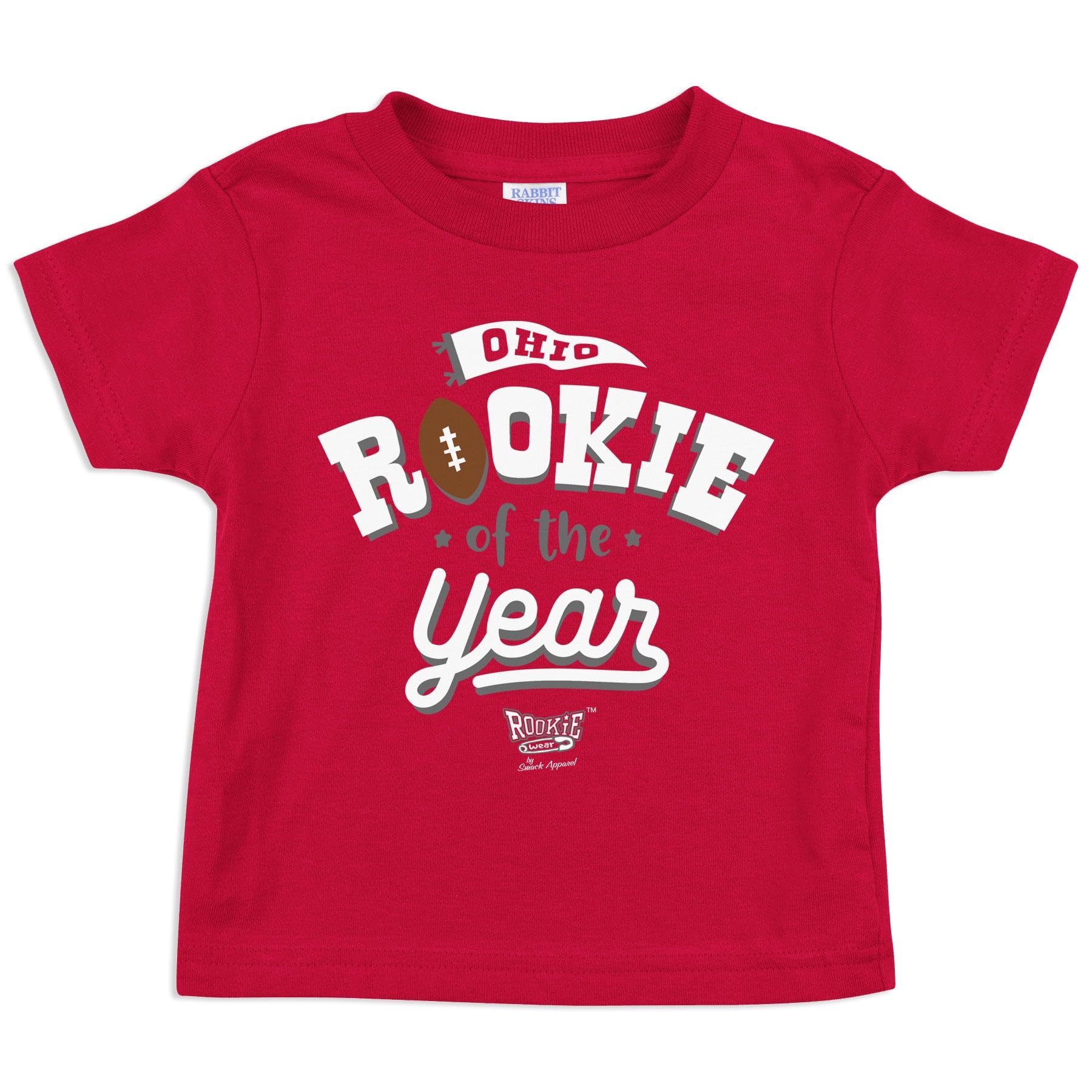 Smack Apparel Ohio State Buckeyes Rookie of The Year Toddler T-Shirt for Boys & Girls (2T-7T) - Perfect for Game Day, School Spirit & College Fan Outfits