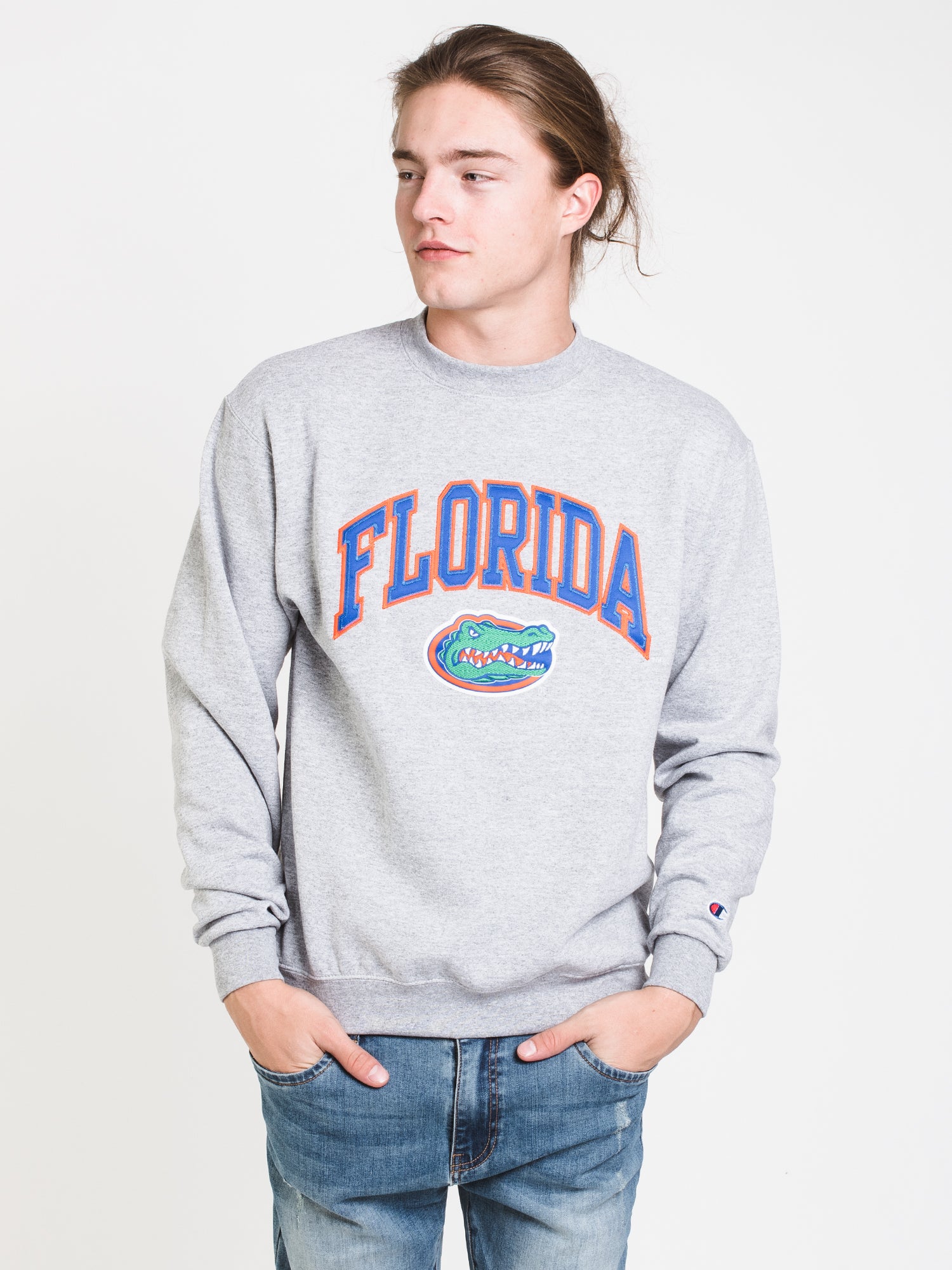 Champion Eco Powerblend Florida University Crewneck Sweater - Comfortable & Stylish College Apparel for Men & Women - Perfect for Casual Wear, Campus Life & Gameday Outfits