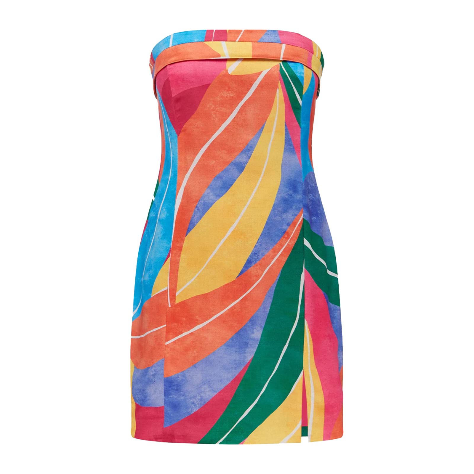 Floral Strapless Mini Bodycon Dress - Backless Tube Dress for Women, Sleeveless Short Pencil Dress, Off Shoulder Party Dress - Perfect for Club, Date Night & Summer Outings