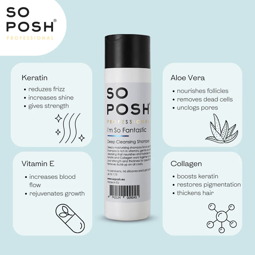 So Posh I'm So Fantastic Shampoo - Volumizing & Moisturizing Hair Care (8oz/16oz/32oz) for Daily Use, Salon Results at Home