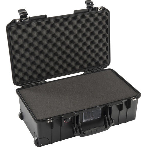 Pelican 1535Air Carry On Case with Foam (Black) - Durable Waterproof Travel Case for Electronics, Cameras & Equipment - Perfect for Air Travel, Outdoor Adventures & Professional Use