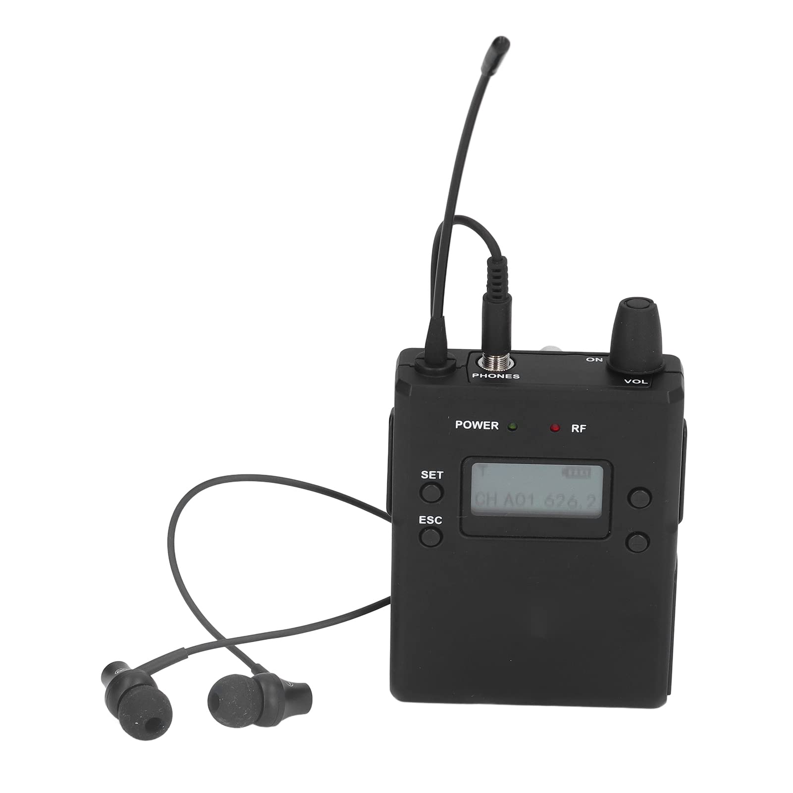 Gaeirt Wireless In-Ear Monitor System - 626-662MHz Stereo Stage Earphones with Bodypack Receiver for Live Performances & Studio Recording | Perfect for Musicians, Singers & Broadcast Professionals