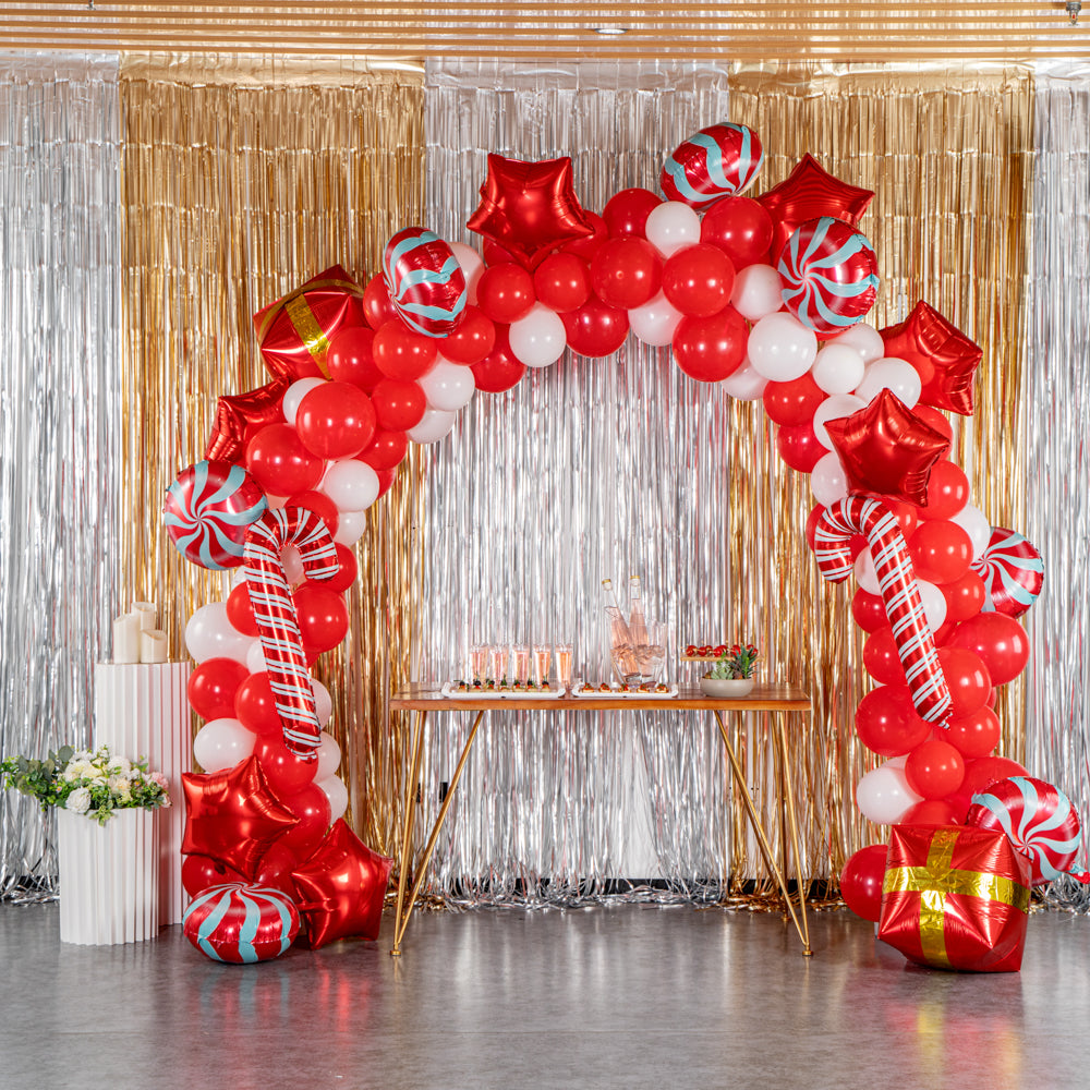 Balloonify Holiday Balloon Arch Garland Kit - 141 Pieces Party Decorations for Christmas, Birthday, Wedding | Includes Arch Strip, Balloon Ties & Pump Accessories | Perfect for Indoor/Outdoor Events