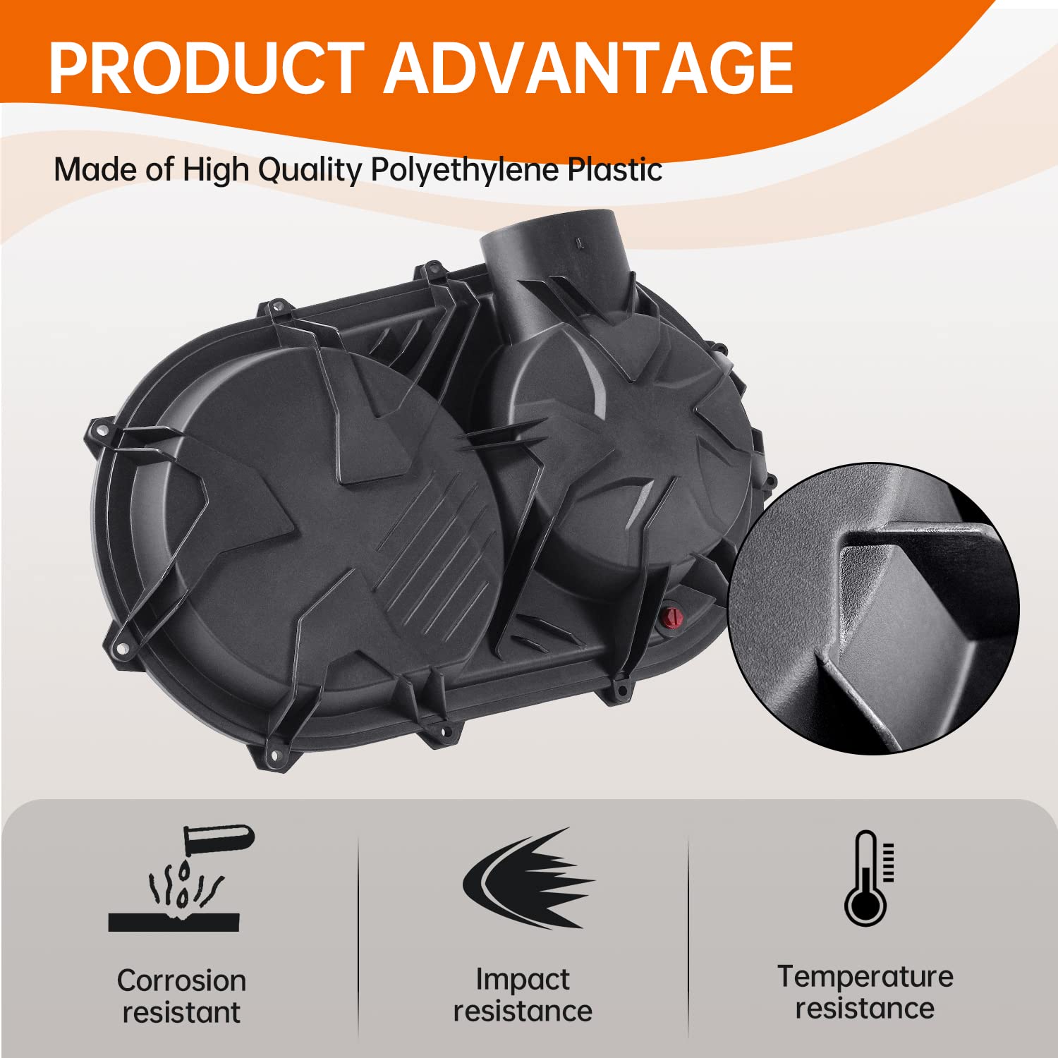 Can-Am Maverick X3 XDS XRS Outer Back Plate Clutch Cover & CVT Air Guide (2017-2025) - Replacement #420212508 - Durable Belt Housing Protection for Off-Road & UTV Adventures
