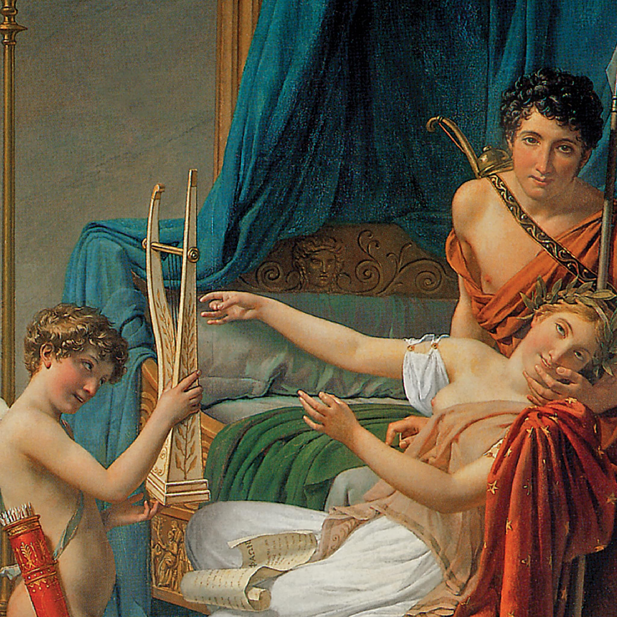 Design Toscano Sappho and Phaon 1809 Canvas Replica Painting - Small Wall Art for Living Room, Bedroom & Office Decor