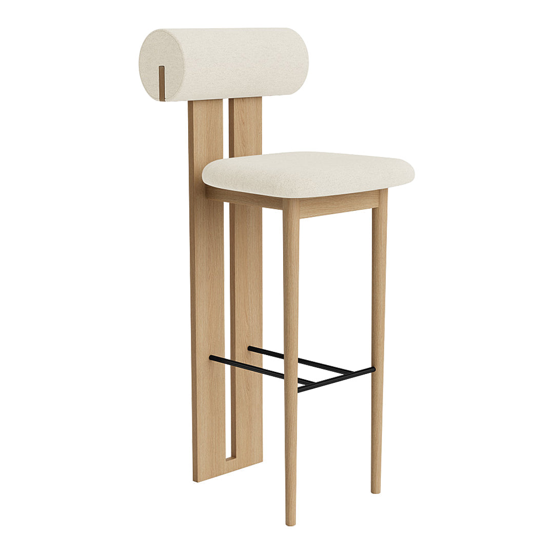 Norr11 Hansen Hyldahl Hippo Bar Stool - Modern Scandinavian Bar Chair for Kitchen, Dining & Lounge - Perfect for Home, Cafe & Restaurant Decor